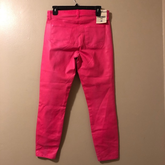 NWT L’AGENCE Margot HR Coated Rose Skinny Jeans,Size-30 - Picture 9 of 17